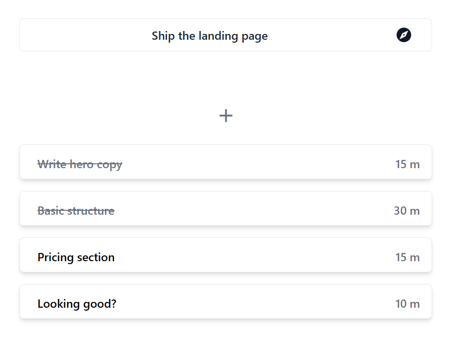 Task list with purpose image